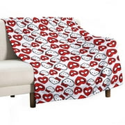 Hello Kitty and Spider-man Blanket Warm Cute Printed Flannel Blanket for Bed Sofa Soft Plush Bedding Gift,100cmx130cm